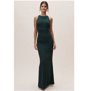BHLDN Klara pine green bridesmaid dress size 0